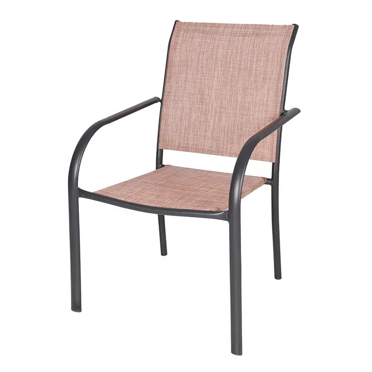 Metal sandalyeler bahçe sandalyeleri restoran mobilya demir Teslin istifleme sandalyesi