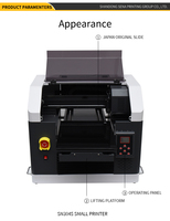 Impresora UV Plana 3045 CMYK con Barniz Blanco, Máquina de Impresión UV de Escritorio Mini A3 para Acrílico, Madera, Vidrio, Metal, PVC