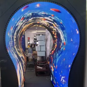 Гибкая внешняя наружная светодиодная настенная креативная нерегулярная мягкая пленка сферическая захватывающая 3D Светодиодная экранная рекламная реклама