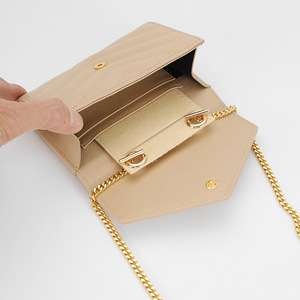 San. Bolso de Mano Lo L con Cierre de Cremallera, Correa Única, Cadena Metálica para Llevar Bajo el Brazo, Bolso Bandolera, Accesorios Interiores para Personalizar - Product Image 3