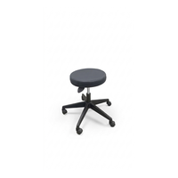Tabouret roulant moderne sans dossier, ergonomique, revêtement en cuir PU, roulettes, hauteur réglable, structure en acier, pour la maison, le bureau, l'hôtel
