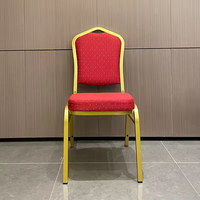 Chaise de banquet pliable à cadre en acier rembourrée, design moderne, usage commercial, origine Chine, hôtels, restaurants
