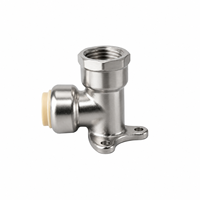 YOD Coude mural à oreilles femelles en acier inoxydable SS304/316, raccord rapide 90 degrés, 1/2 3/4 pouces NPT FIP pour tuyauterie