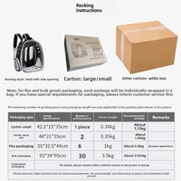 Sac à dos de transport portable pour animaux de compagnie en tissu Oxford, grande capacité, type capsule spatiale, pour chat, avec trous respirants, soulagement de la pression, double bandoulière