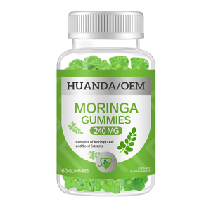 Fabricant chinois en gros OEM Marque privée Complément alimentaire gommeux végétalien à l'extrait de feuille de <span class=keywords><strong>Moringa</strong></span> 240mg pour antioxydant et immunité adulte - Product Image 1
