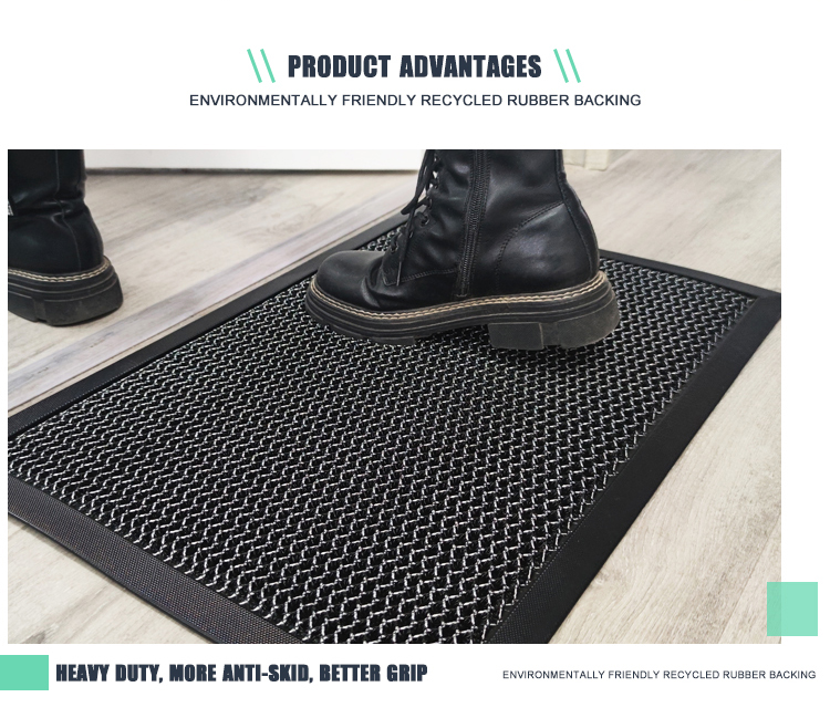 Durable Skid Resistance Dust Control Molded ECO-friendly Rubber entrance door mat(图3)