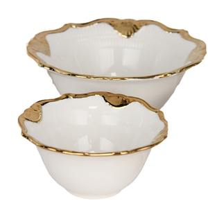 Utensílios De Porcelana De Luxo Real Panelas Louças Pratos De Jantar Conjuntos De Louça Nórdica Louça De Cerâmica Conjunto Com Aro De Ouro - Product Image 3