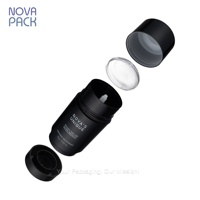 Emballage de flacon de déodorant noir mat 30ml 50ml 60ml 75ml, Contenant vide pour baume solaire à visser 2oz, Contenant vide pour déodorant en stick
