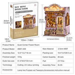 Casetta delle Bambole in Legno Fai da Te, Kit Miniatura 3D, Modellino da Costruire, Giocattolo per Bambini, Casetta delle Bambole, Kit Angolo Lettura, Casa in Miniatura - Product Image 4