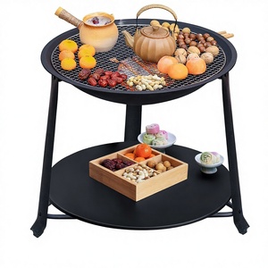 Estufa de calefacción sencilla para camping al aire libre, estufa de barbacoa, brasero de leña, <span class=keywords><strong>parrilla</strong></span> de barbacoa de doble propósito, brasero de carbón - Product Image 2