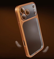 Coque de Téléphone de Luxe Ultra Fine Anti-Choc Transparente Mate Galvanisée avec Protection d'Objectif pour iPhone 17 16 15