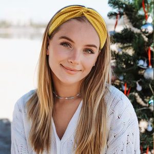 Bow Tie Cross Elastic <strong>Hair</strong> <strong>Band</strong> Sports Wide-brimmed Turban Headdress Yoga Sweat-absorbent Headband - Product Image 5