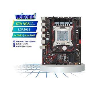 Placa base X79 LGA2011 <span class=keywords><strong>DDR3</strong></span> 1866MHz M.2 NVMe + NGFF SATA3.0 TPM ranura USB2.0 PCIeX16 para estación de trabajo PC - Product Image 1