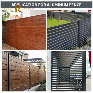 Cercas <span class=keywords><strong>de</strong></span> Aluminio Europeas Horizontales con Lamas para Jardín, Decoración Exterior <span class=keywords><strong>de</strong></span> Casa, Seguridad, Balcón, Villa, Pérgola, Paneles <span class=keywords><strong>de</strong></span> Cercado - Product Image 3