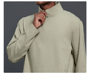 <span class=keywords><strong>Polo</strong></span> da <span class=keywords><strong>Uomo</strong></span> con Mezza Zip e Maniche Lunghe, Abbigliamento Sportivo Maschile di Alta Qualità, T-Shirt da Corsa ad Asciugatura Rapida, Maglietta da Palestra - Product Image 2