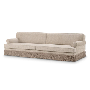 Sofá de Lujo con Respaldo Alto y Borlas, Sofá Recto de Tela de Diseño Moderno, Sofá Retro Deco de <span class=keywords><strong>3</strong></span> <span class=keywords><strong>Plazas</strong></span> para Villa o Mansión, Asientos de Diseño - Product Image 6