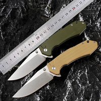 Couteau de poche pliable industriel personnalisé OEM pour la chasse en extérieur avec lame en acier D2 et manche en G10, outil tactique léger de survie
