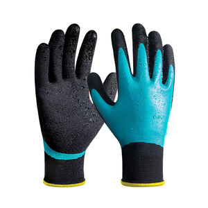 GLOVEMAN Gants de travail imperméables et antidérapants pour hommes femmes Gants de sécurité enduits de latex de caoutchouc pour le jardin et l'extérieur. - Product Image 1