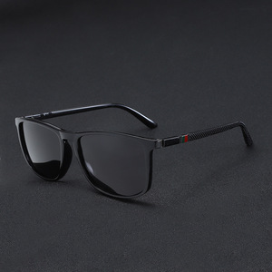 Minimalist Sunglasses <b>Black</b> <b>Frame</b> TAC Polarized Lens UV380 Sports Eyewear for Men Women Driving Glasses 425 - Product Image 4