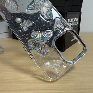 Custodia glitterata lucida con colla a farfalla custodia per cellulare Oppo Reno 14 F K13 A5 A5x A5 Pro <span class=keywords><strong>A40</strong></span> Anti-drop <span class=keywords><strong>Cover</strong></span> - Product Image 3