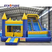 Château Gonflable, Château de Rebond, Maison de Rebond Gonflable, Combo Toboggan Gonflable, Maison de Rebond Gonflable pour Enfants et Adultes avec Souffleur