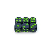 Dés à points personnalisés de haute qualité 16 mm, coins arrondis moins chers, dés en acrylique noir D6 avec points colorés pour jeux de société