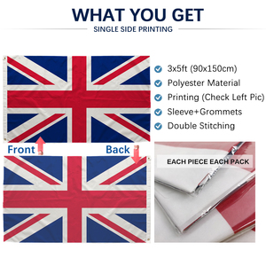 United Kingdom Flag 3x5ft Polyester Single Side Printing British Britain <strong>Union</strong> <strong>Jack</strong> Wholesale 3x5 90x150cm UK Flag - Product Image 3