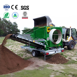 Giá tốt nhất Đen Dirt trommel screener di động đất rung màn hình cho phân compost lớp đất mặt trống màn hình - Product Image 1