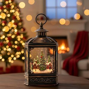 Lampe de table décorative de Noël en plastique, effet flamme clignotante, pour intérieur - Product Image 4