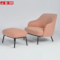 Fauteuil de salon confortable en tissu avec repose-pieds, idéal pour bar et bureau - Offre Spéciale