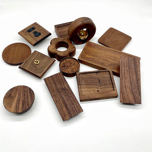 ผู้ผลิตชิ้นส่วนไม้แบล็ควอลนัท OEM ด้วยเครื่อง CNC ออกแบบตามสั่ง ลายไม้สวยงาม ความแม่นยำสูง ผลิตต้นแบบและผลิตจำนวนมาก - Product Image 3