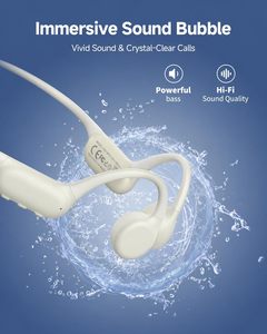 Auriculares de Conducción Ósea de Diseño Innovador, con Banda para el Cuello de Silicona, Inalámbricos, para V6.0, Resistentes al Agua IPX-8, Carga Magnética - Product Image 4
