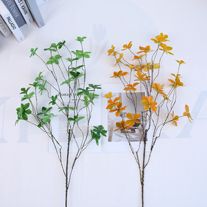 Flores Artificiales de Seda, Hojas Verdes de 88 cm, Ecológicas, Frescas y Sencillas, Decoración para el Hogar con Forma de Campana Japonesa, Suaves - Product Image 3