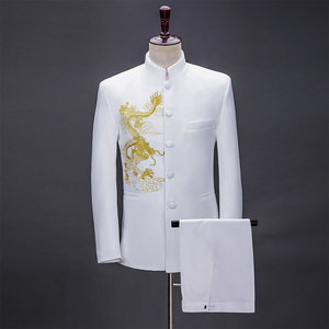 Stand Collar Zhongshan Suit Youth Coat New Stage Host Men's Wear Performance Dress - Product Image 2
