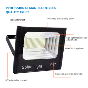 IP65 Waterproof Outdoor Solar Flood Light 40W-200W <b>SMD</b> ABS Housing for Garden Yard Landscape Lighting NJ-HG 25W-200W SM NJ-HG 25 - Product Image 4