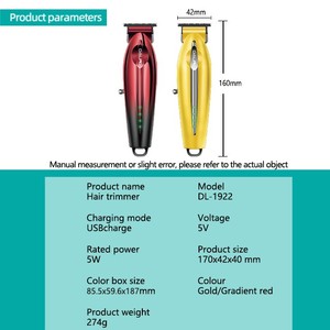 DALING-Recortador de pelo profesional, batería recargable por USB de alta capacidad, potente motor, indicador de carga LCD - Product Image 6