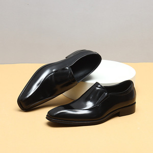 Chaussures plates décontractées pour hommes en cuir véritable respirant, légères, élégantes, pour affaires, mariage, avec semelle en caoutchouc - Product Image 4