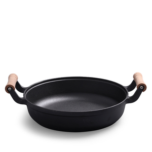 多功能厨房铸铁烤盘煎锅双耳煎锅带盖 - Product Image 1