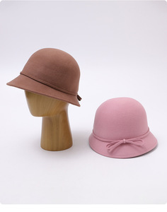 Premium Australian Wool Bucket <strong>Hat</strong> Women Hepburn Fisherman Style Autumn <strong>Winter</strong> French Retro Tweed Chic Elegant - Product Image 6
