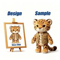 Produsen Shengye China, Mainan Boneka Cheetah Keren dan Tampan, Isi Kapas PP, Lapisan Jala Lembut, Aksesoris untuk Hadiah Perusahaan