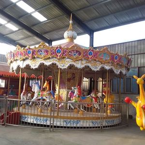 High Quality Alloy PVC Musical <b>Carousel</b> Unicorn <b>Horse</b> Outdoor Shopping Mall Amusement Ride for Kids 16p 4kw 380v CE Certified - Product Image 6