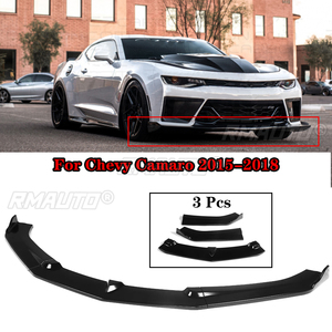 ลิ้นกันชนหน้ารถยนต์สำหรับ Chevy Camaro ปี 2015 2016 2017 2018 สปอยเลอร์กันชน ชุดแต่งรถยนต์ สีดำเงา - Product Image 1