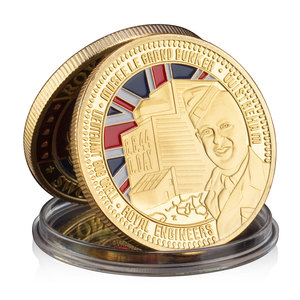 Royaume-Uni Royal Engineers Normandy Landing Sword Beach Souvenir Coin Pièce commémorative plaquée or - Product Image 2