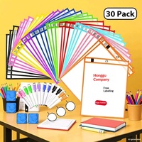 Stock de fiches PVC A4 transparentes, laminées, effaçables et réutilisables, pour l'apprentissage précoce des enfants, le traçage, la peinture et la couture, à suspendre