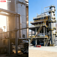 Machine de recyclage de graisse usagée de restauration, de liquide dérivé de pneus usagés et de pétrole usagé, pour la production de carburant liquide, de gazole et d'huile combustible