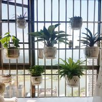 Support de pot de fleurs multifonctionnel en métal, type crochet, non pliable, pour balcon, résistant à la rouille, support de jardinière pour balcon