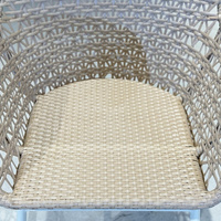 Chaise en osier d'extérieur avec dossier haut pour jardin, terrasse et café