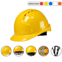 Casque de sécurité industriel renforcé en ABS à trois nervures pour entrepreneurs, vente en gros d'usine, approvisionnement en vrac