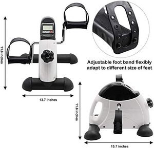 Mini vélo d'exercice, pédalier d'exercice, pédaleur portable, vélo de thérapie avec moniteur numérique pour adultes et personnes âgées, maison, bureau - Product Image 6