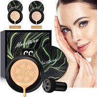 Krim CC Mushroom Head Pelembab Foundation 6 Warna Pencerah Alami Makeup BB Cream